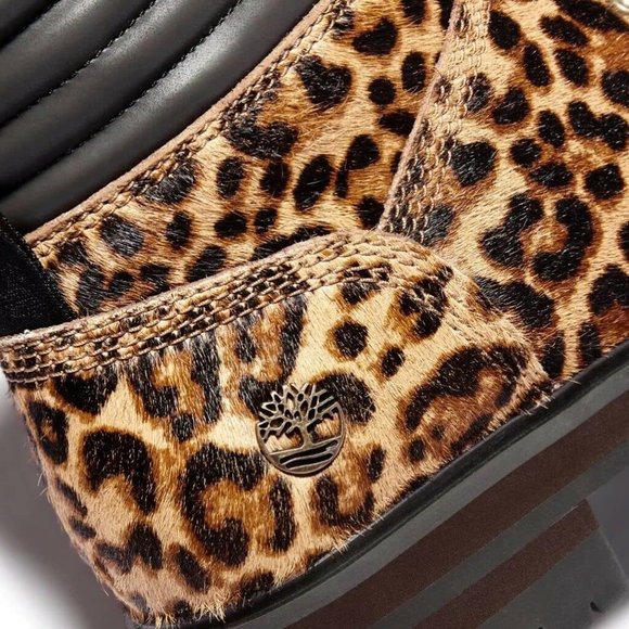 Timberland London Square Women's 6-inch Leopard Lace up Leather Boots - Picture 6 of 6